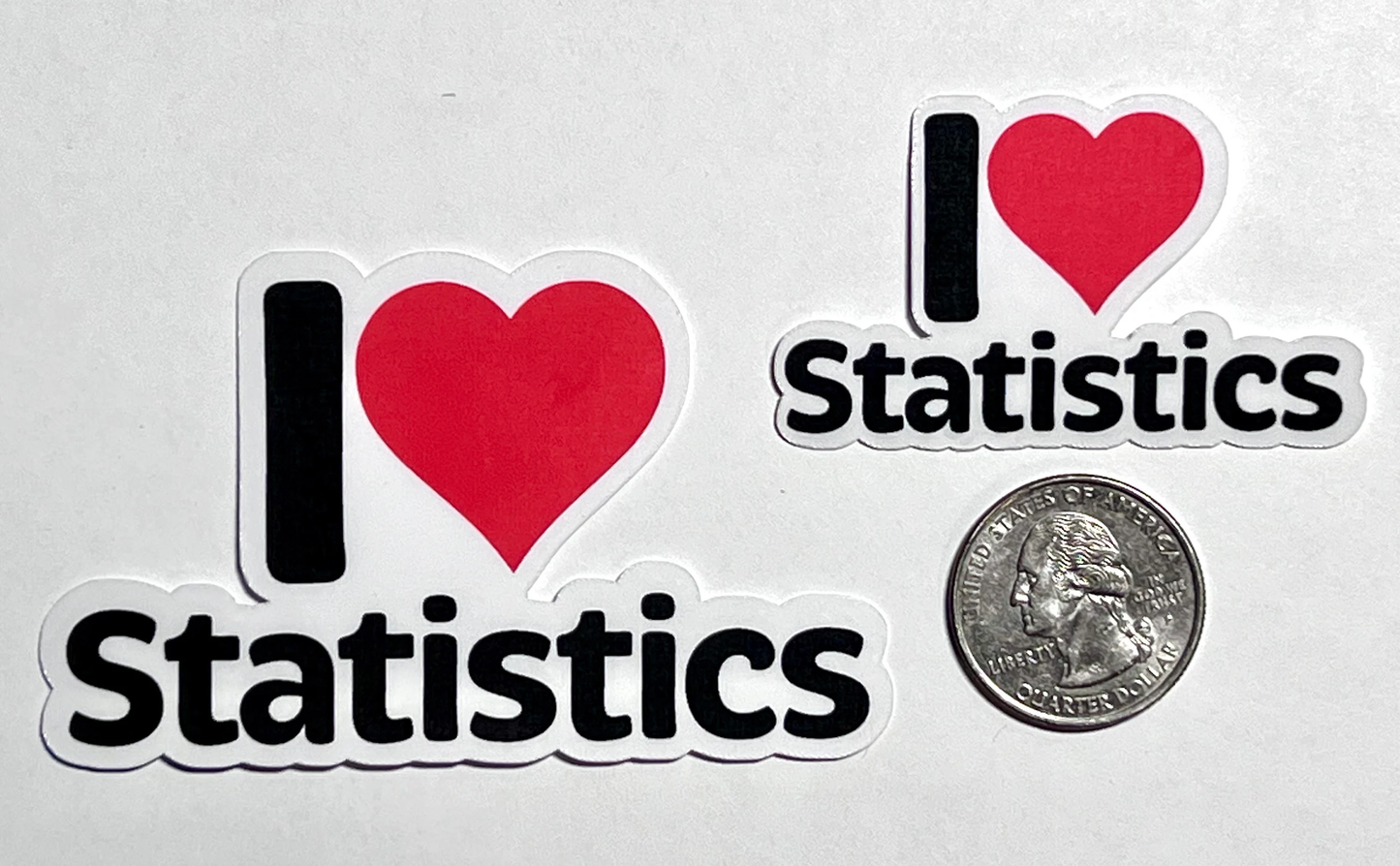 I love Statistics Sticker | I Heart Statistics Vinyl Sticker | Math Teacher Gift | Mathematician Gift | Quantitative