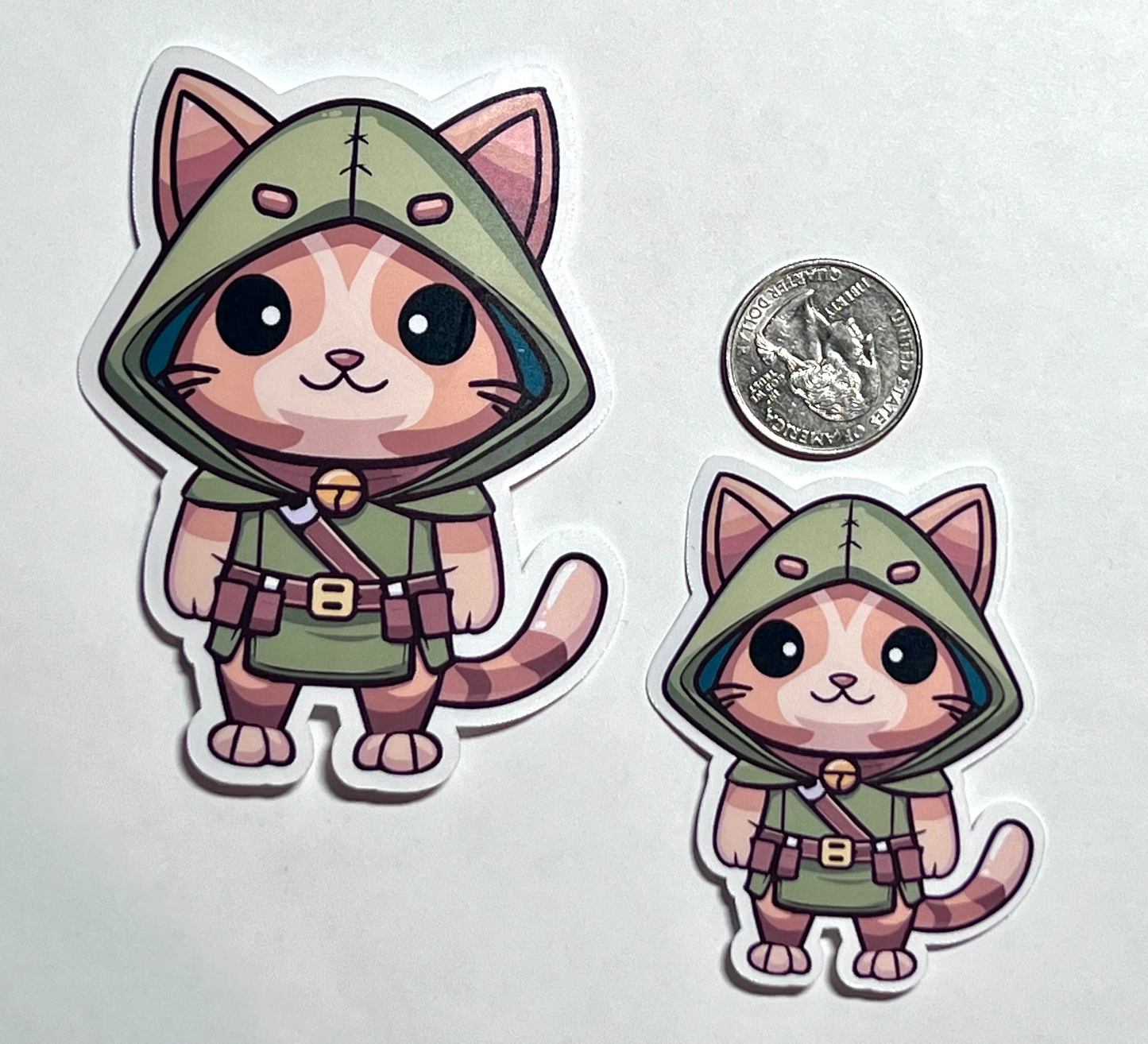 Robin Hood Cat Sticker | Prince of Thieves Cat Vinyl Sticker |  Hero Thief Cat Sticker