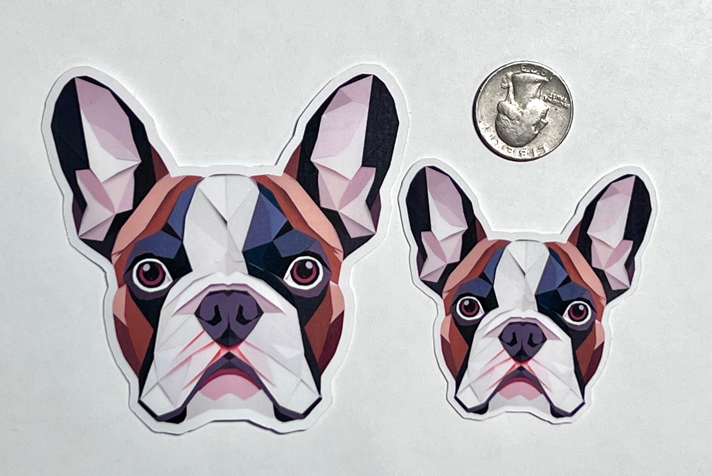 French Bulldog Sticker | Frenchie Dog Breed Geometric Design Vinyl Sticker