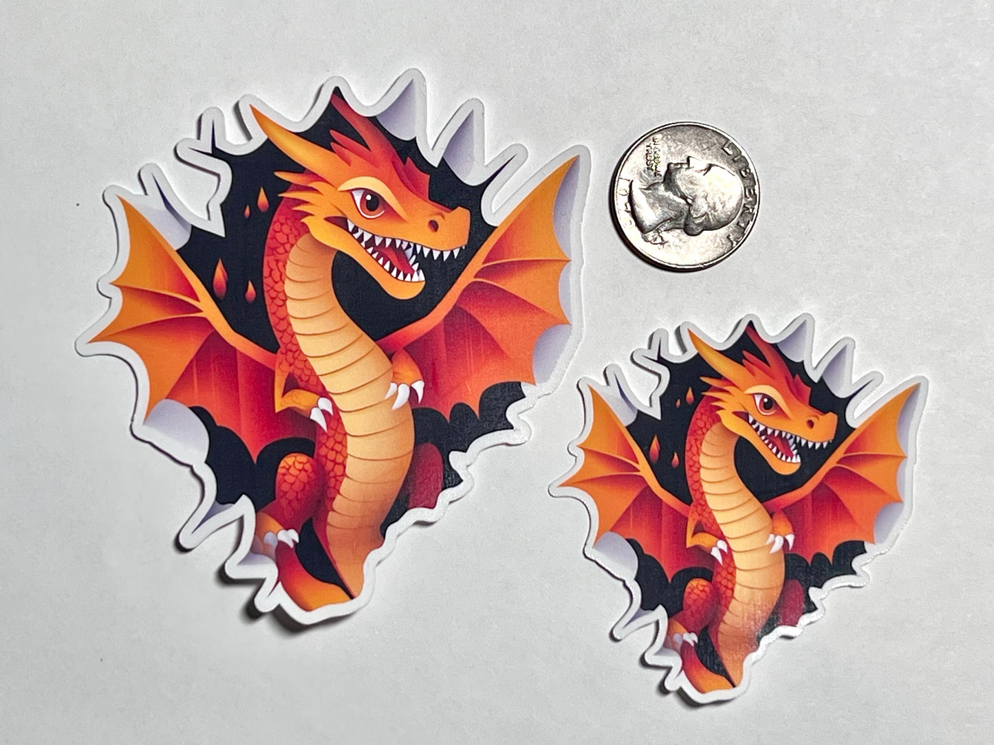 Dragon Sticker | Dragon Breaking Through Wall Vinyl Sticker