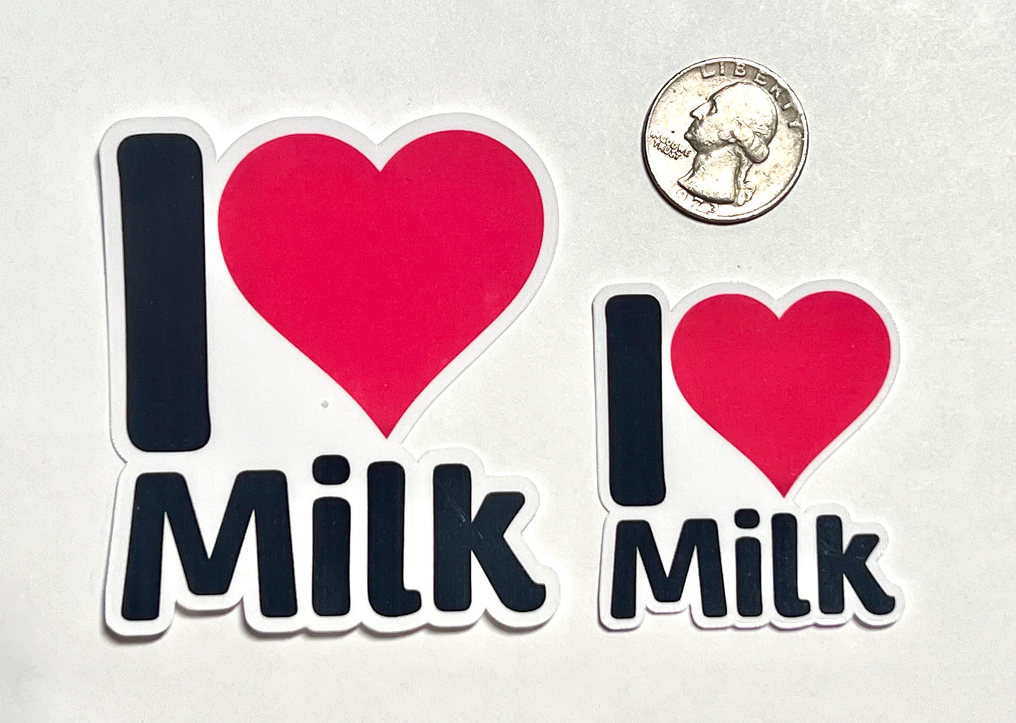 I love Milk Sticker | I Heart Milk Vinyl Sticker | Dairy Farmer  | Kids Favorite Drink