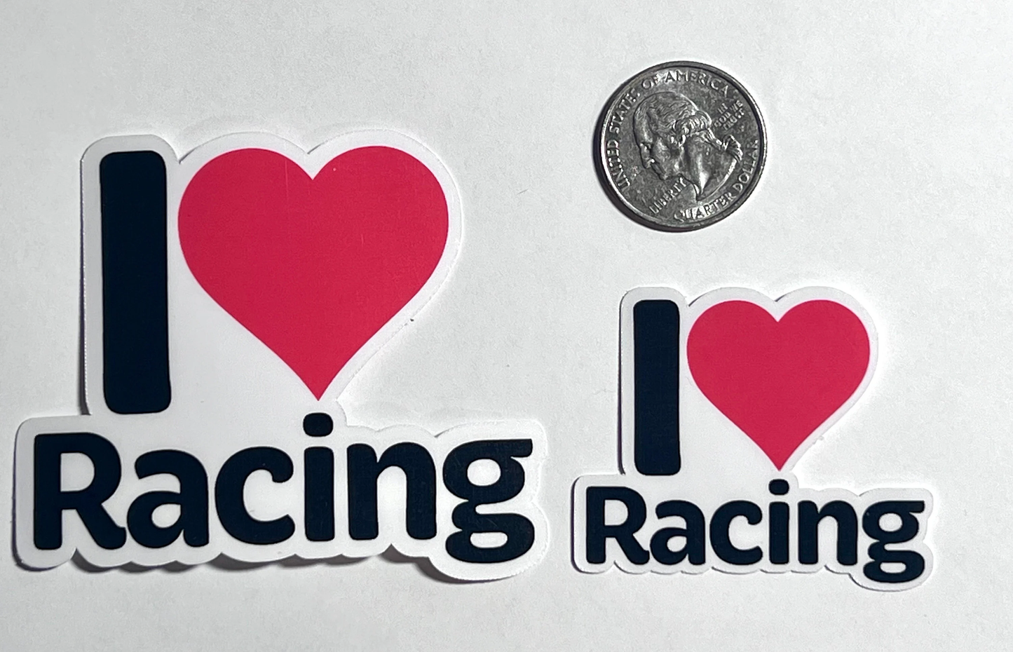 I Love Racing Sticker | I Heart Racing Vinyl Sticker |  Need for Speed | Racer Sticker