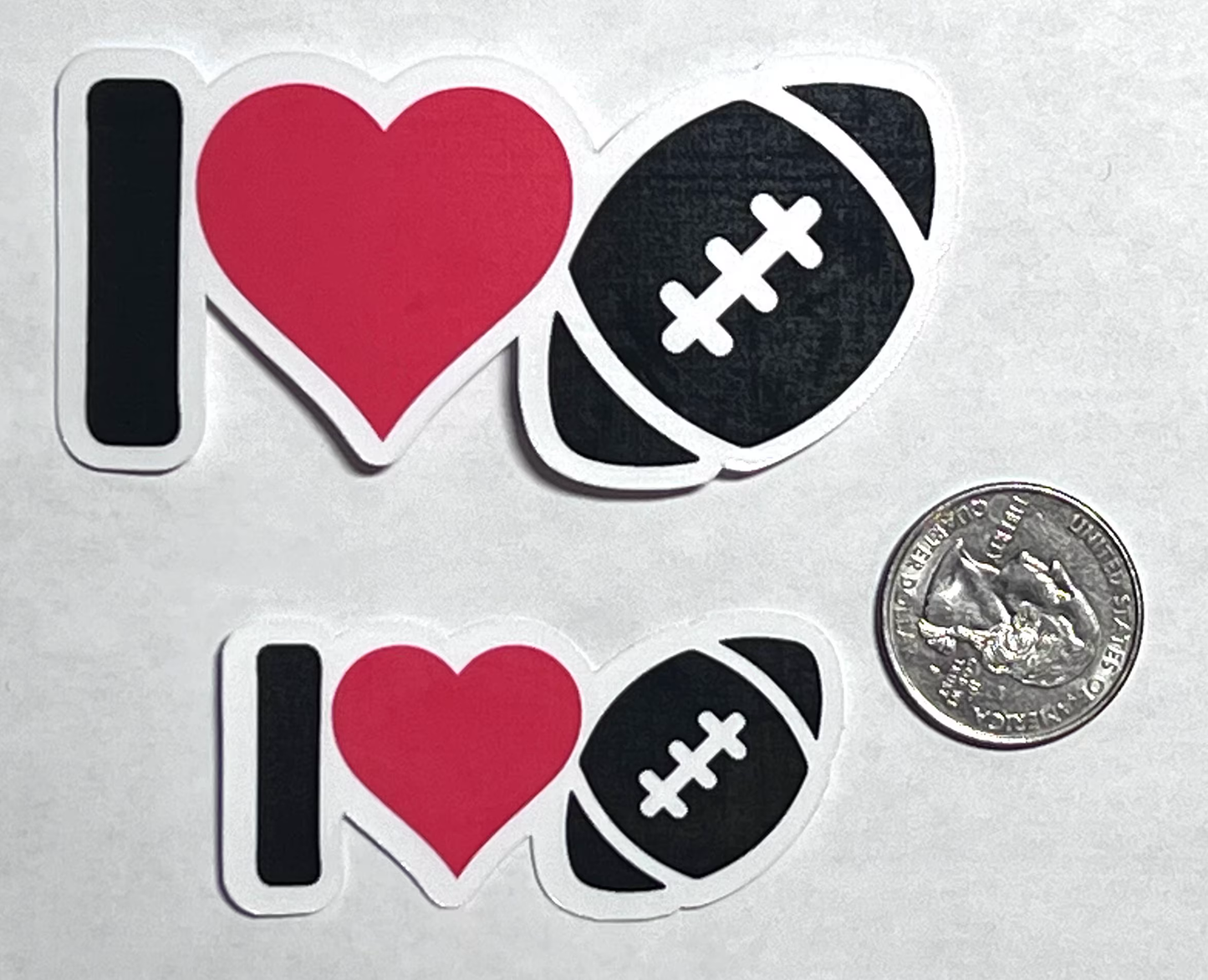 I love Football Sticker | I Heart Football Vinyl Sticker | Football Fan gifts | College Football