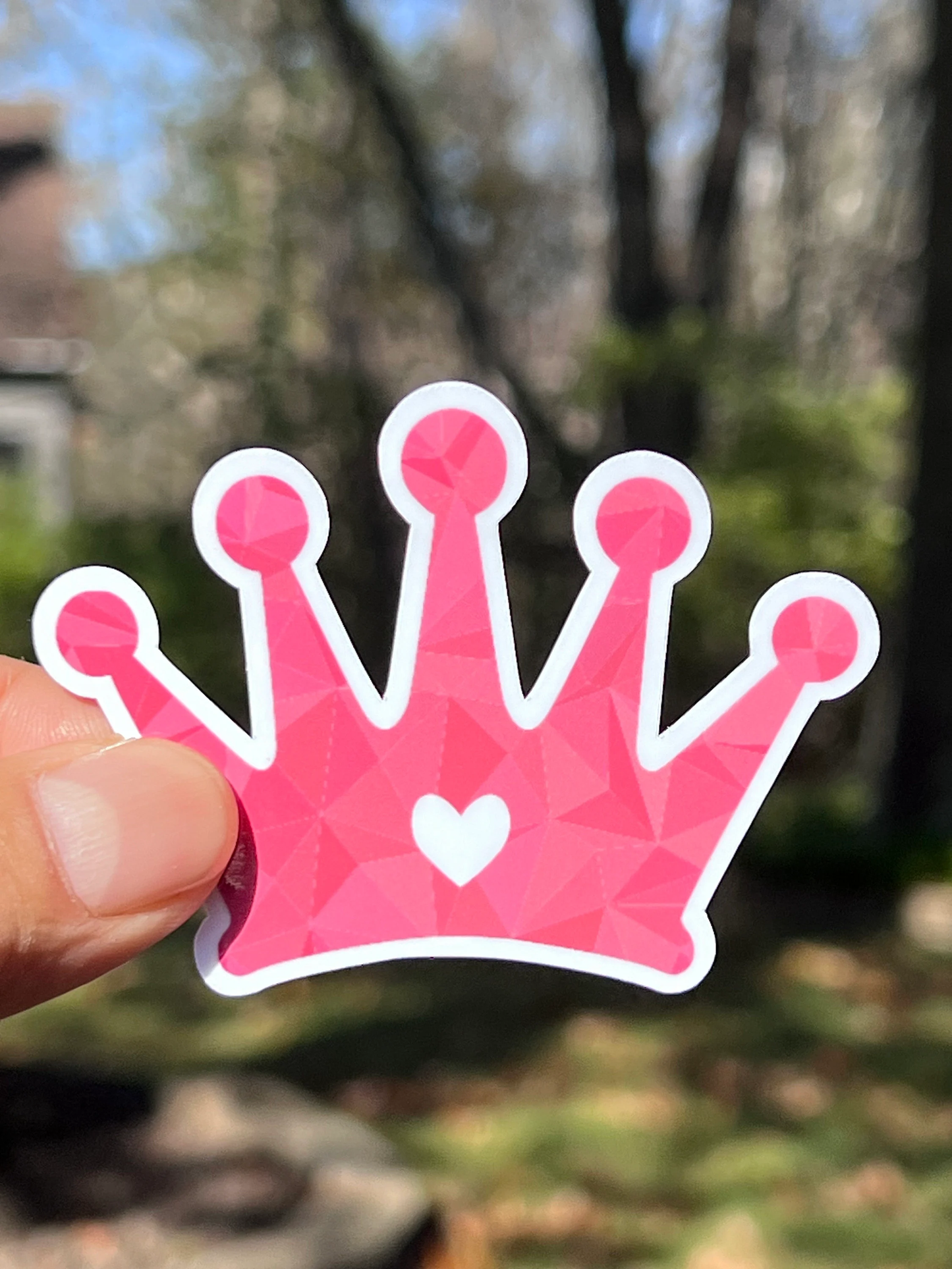 Princess Crown Sticker- 3 Colors (Pink, Purple, Red) | Cute Water Bottle Sticker | Princess Tiara | Queen Crown | Water Bottle Sticker
