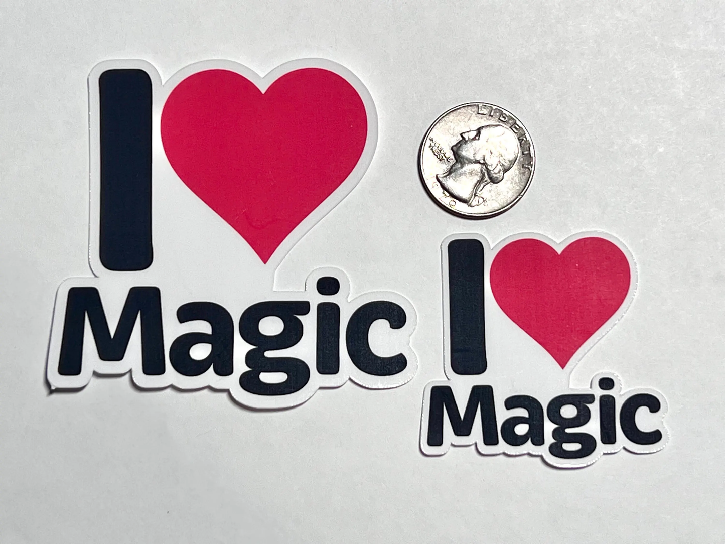 I love Magic Sticker | I Heart Magic Vinyl Sticker | Magician Gift | Slight of Hand | Illusionist