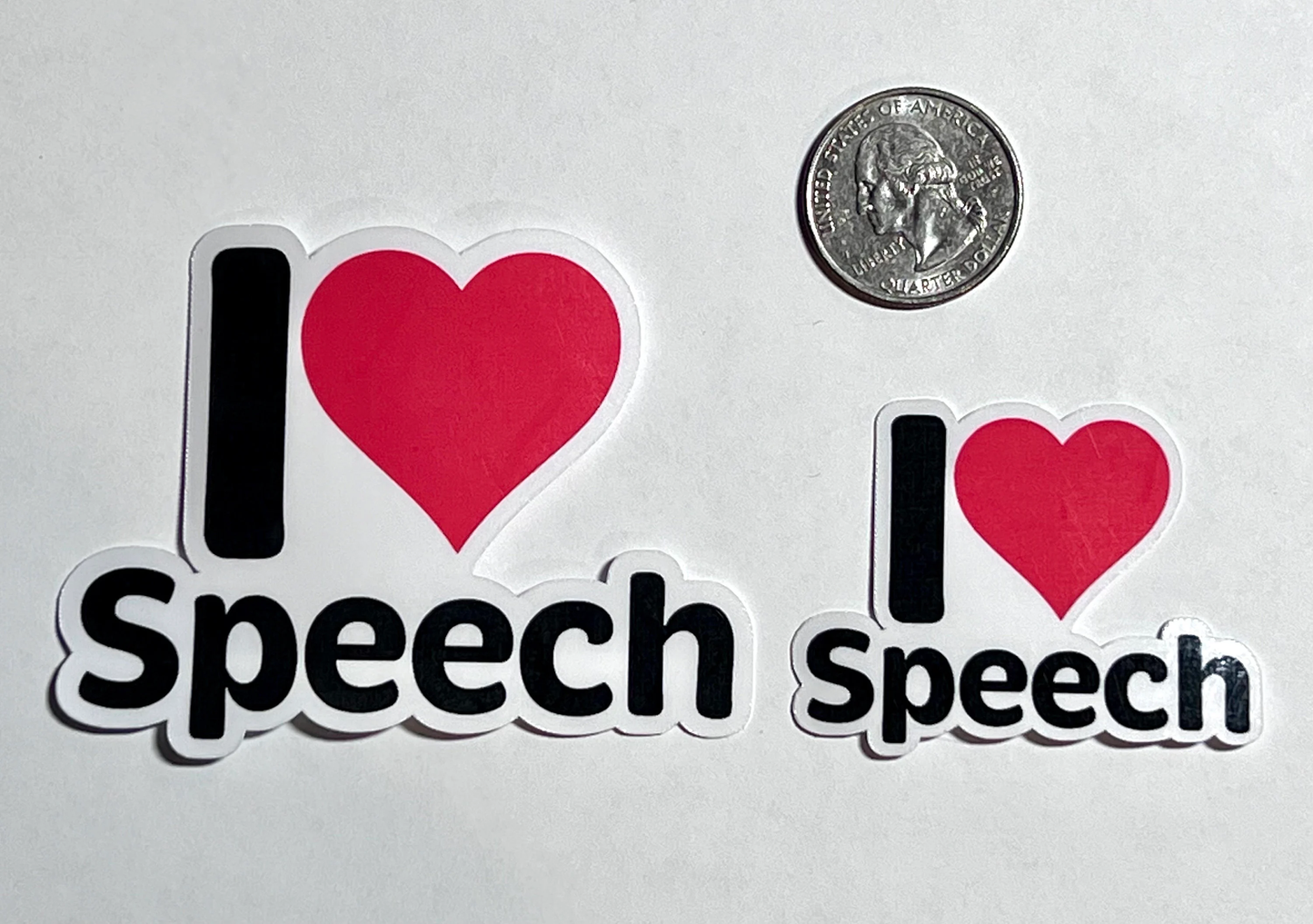 I love Speech Sticker | I Heart Speech Vinyl Sticker | Speech Team Gift | Speech & Debate Club