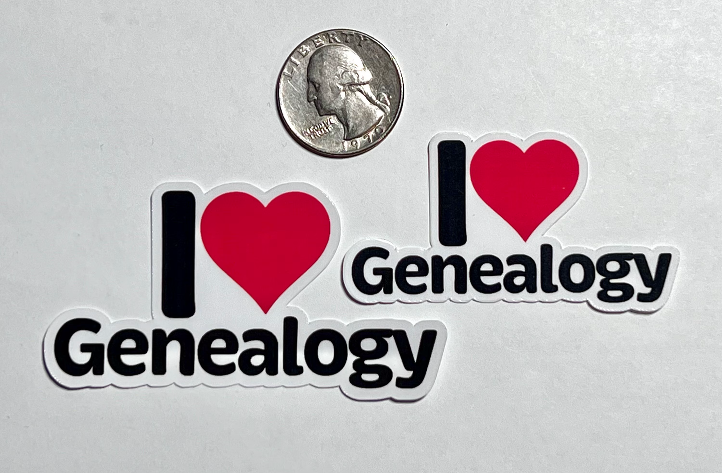 I love Genealogy Sticker | I Heart Genealogy Vinyl Sticker | Family Tree | Lineage | Family Historian | Ancestry