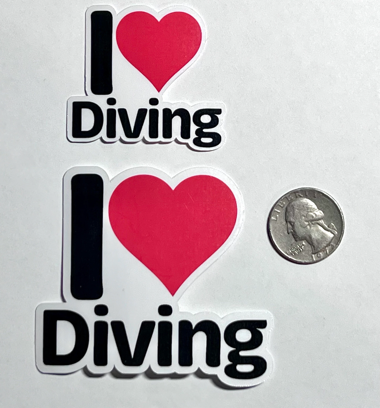 I Love Diving Sticker | I Heart Scuba Diving Sticker | Platform Springboard Diving