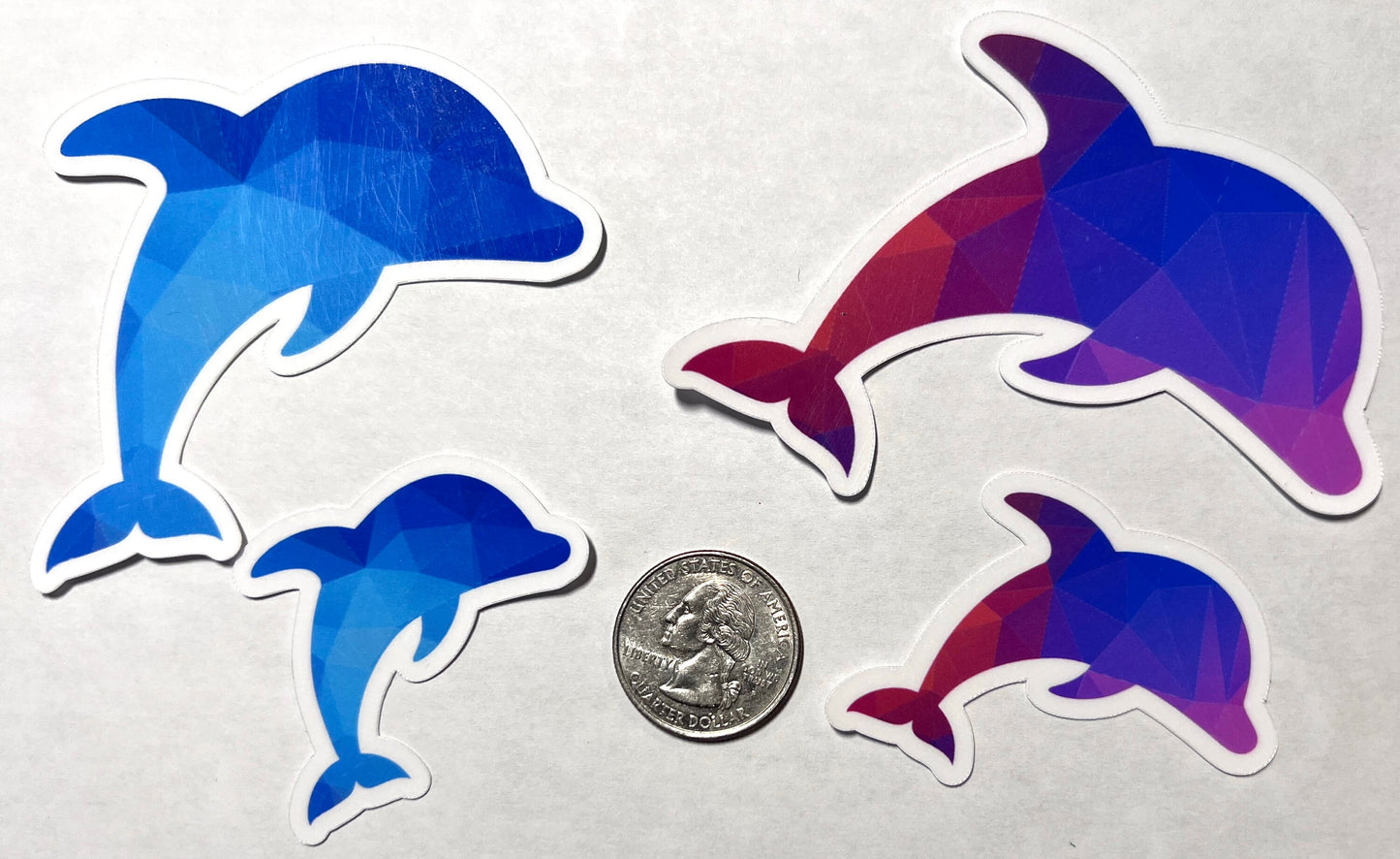 Dolphin Vinyl Sticker- Purple or Blue | Minimalist Dolphin Design | Ocean Animals | Waterproof Vinyl Sticker | Porpoise | Dolphin Watching