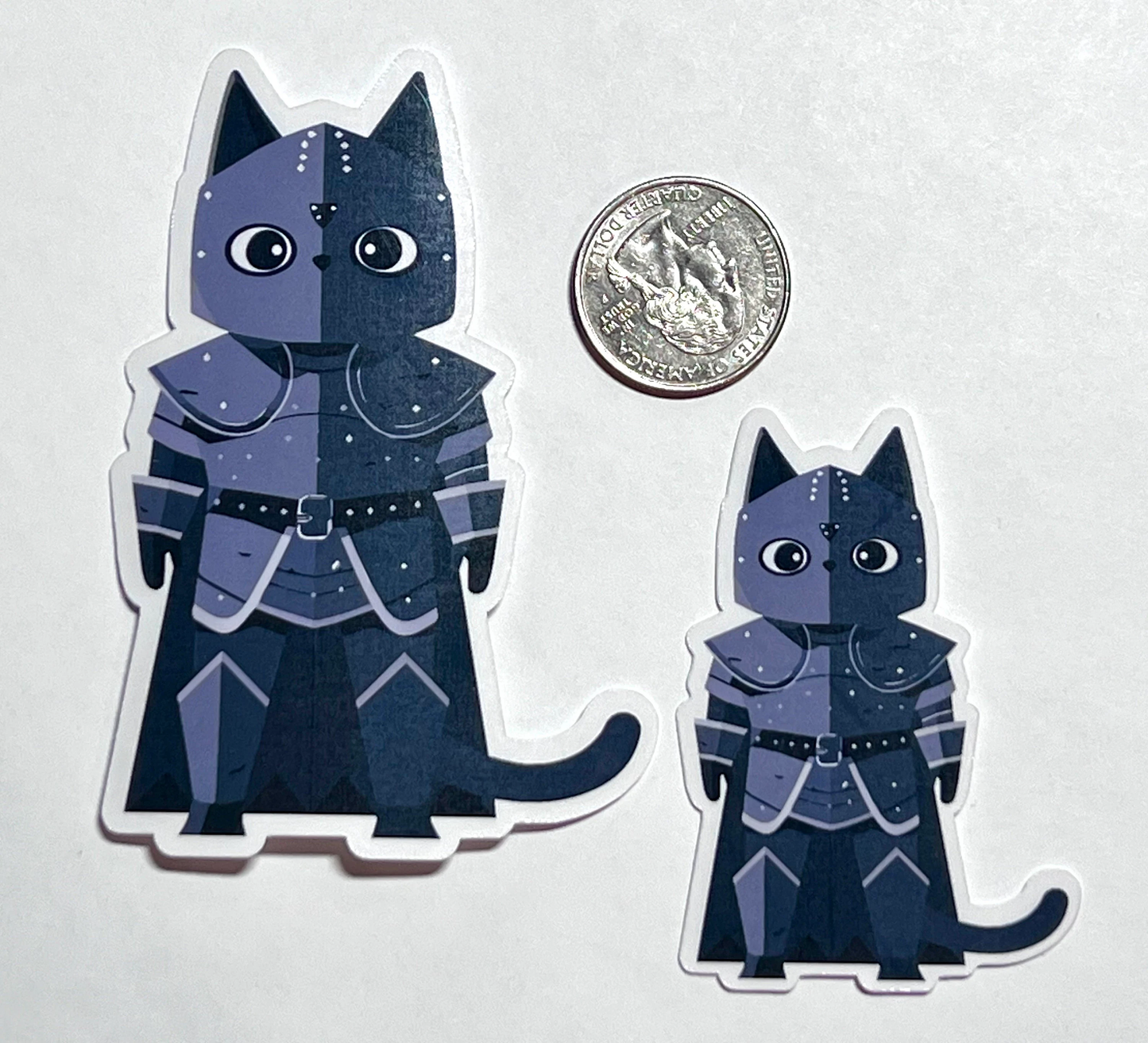 Medieval Black Cat Sticker | Black Knight Cat Vinyl Sticker