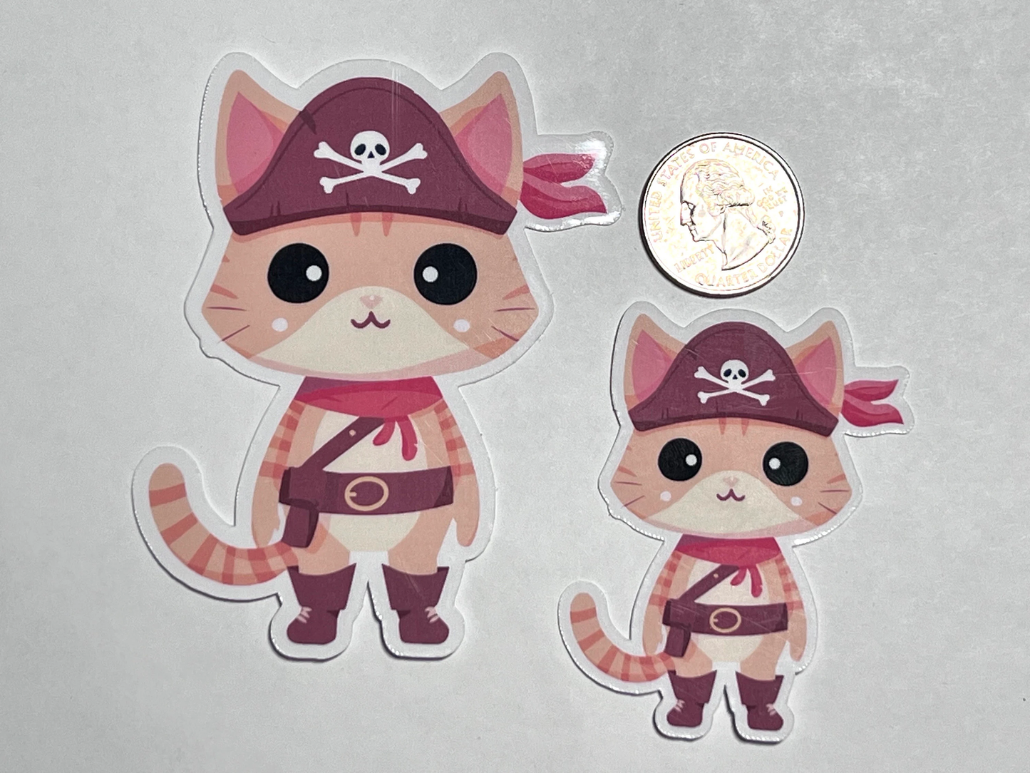 Pirate Sailor Cat Sticker | Cute Pirate Ship Crew Cat Sticker | Buccaneer Privateer Sailor Sticker