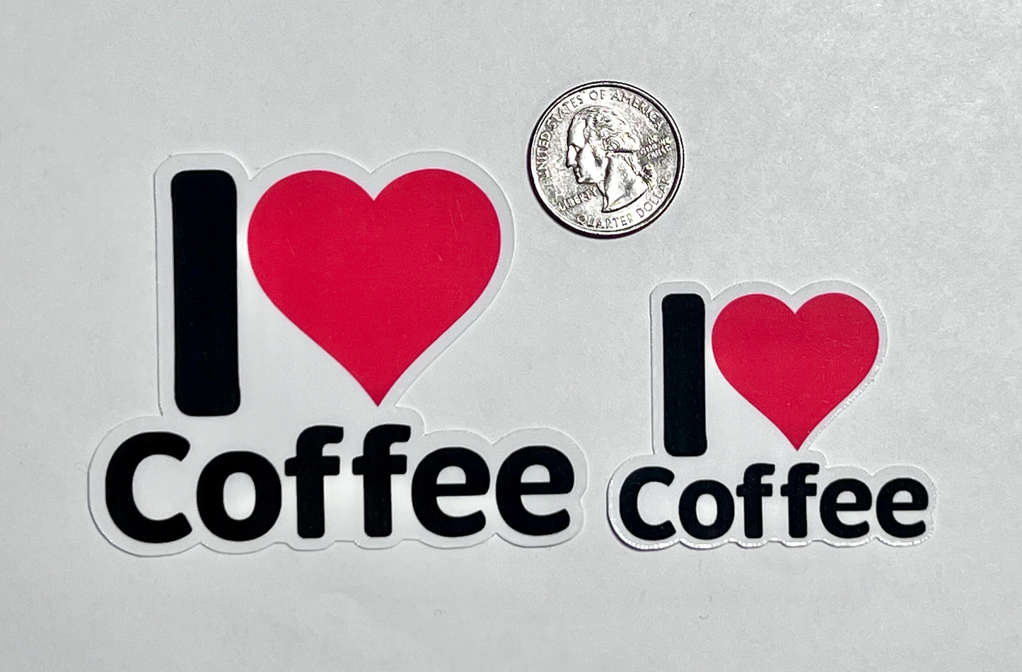 I Love Coffee Sticker | I Heart Coffee Vinyl Sticker | Coffee Shop | Caffeine