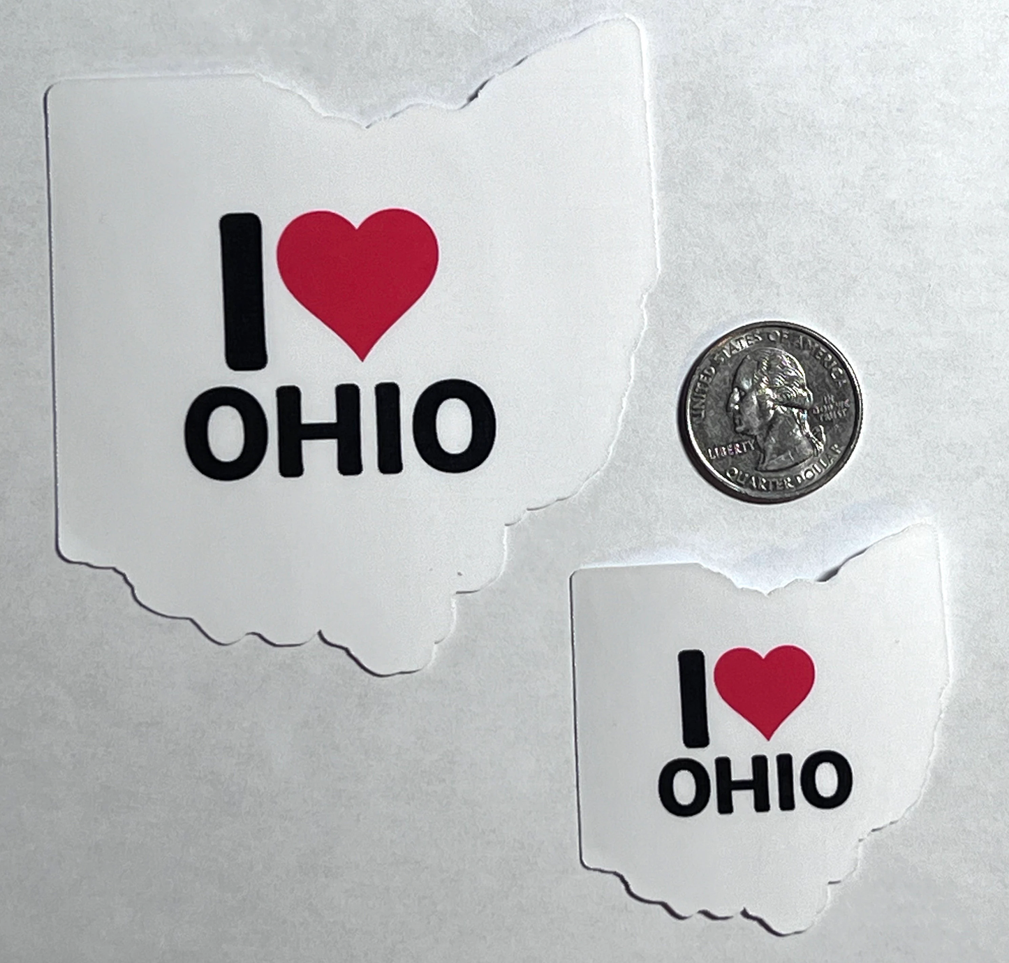 I Love Ohio Sticker | I Heart Ohio Vinyl Sticker | Ohio State shaped sticker | Buckeye State