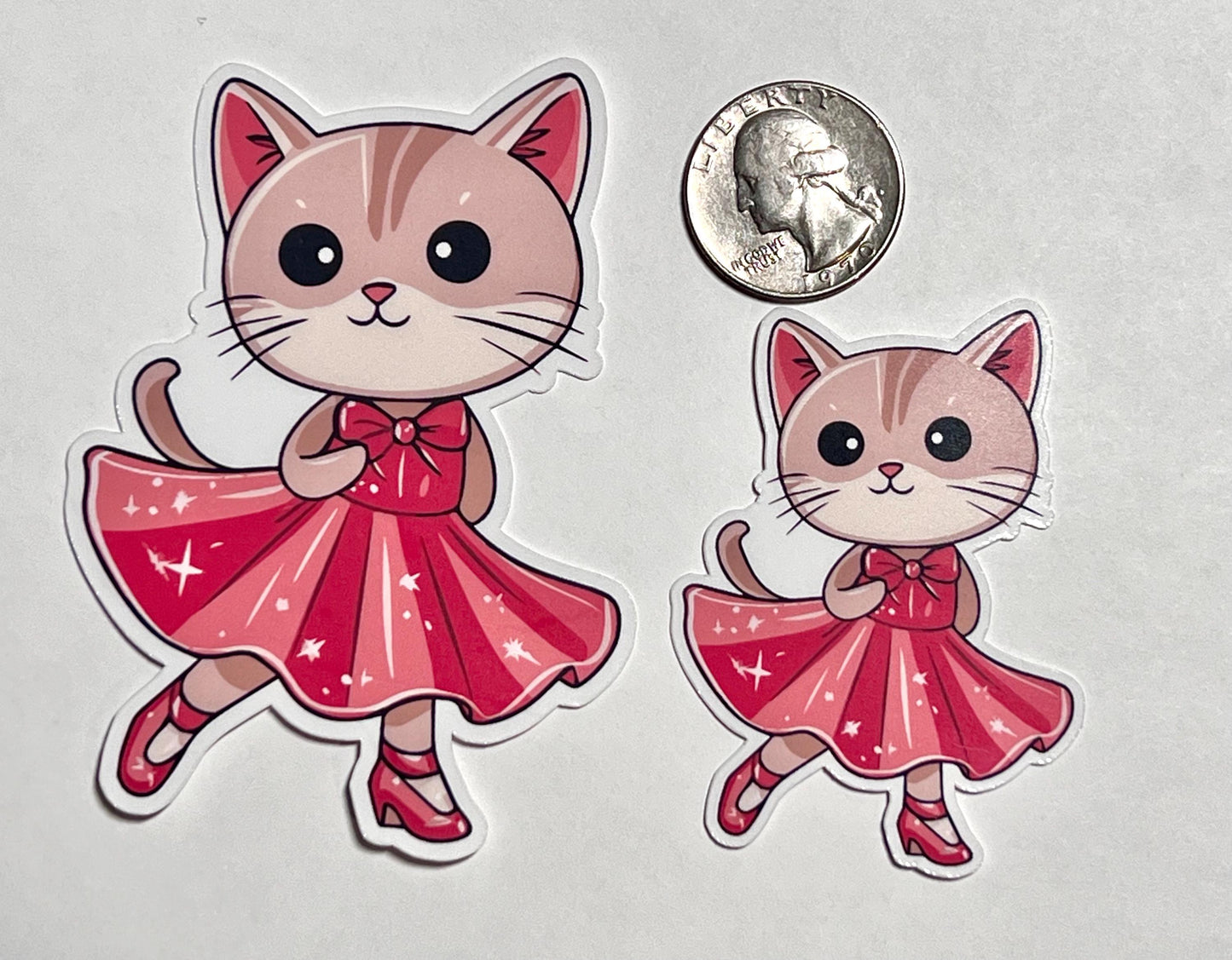 Dancer Cat Sticker | Ballroom Dancer Kitty Vinyl Sticker