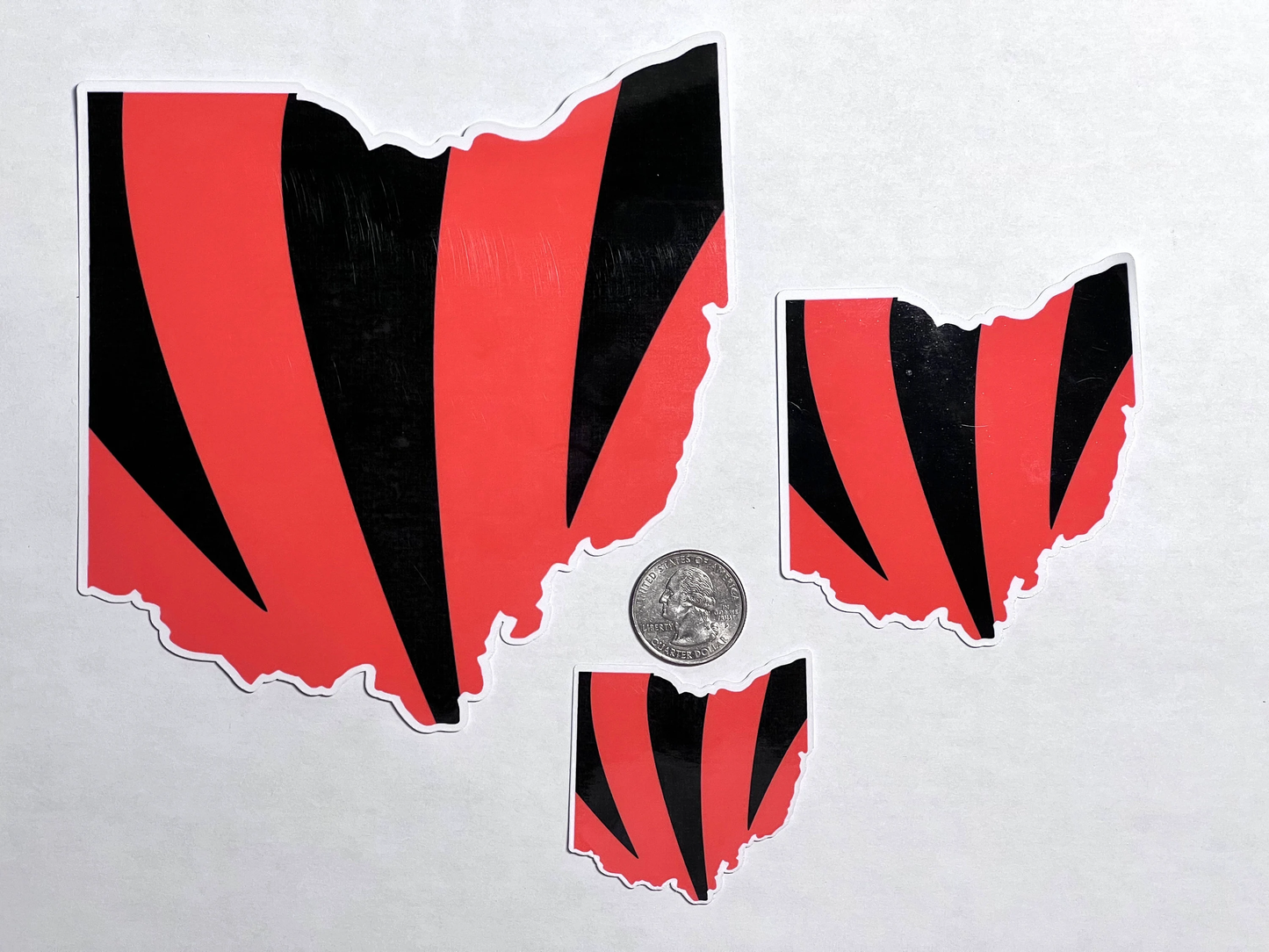 Ohio Bengals Sticker in Orange and Black Stripes- For Cincinnati Bengals Fans | Joe Burrow | Bengals Pride for your water bottle/cooler