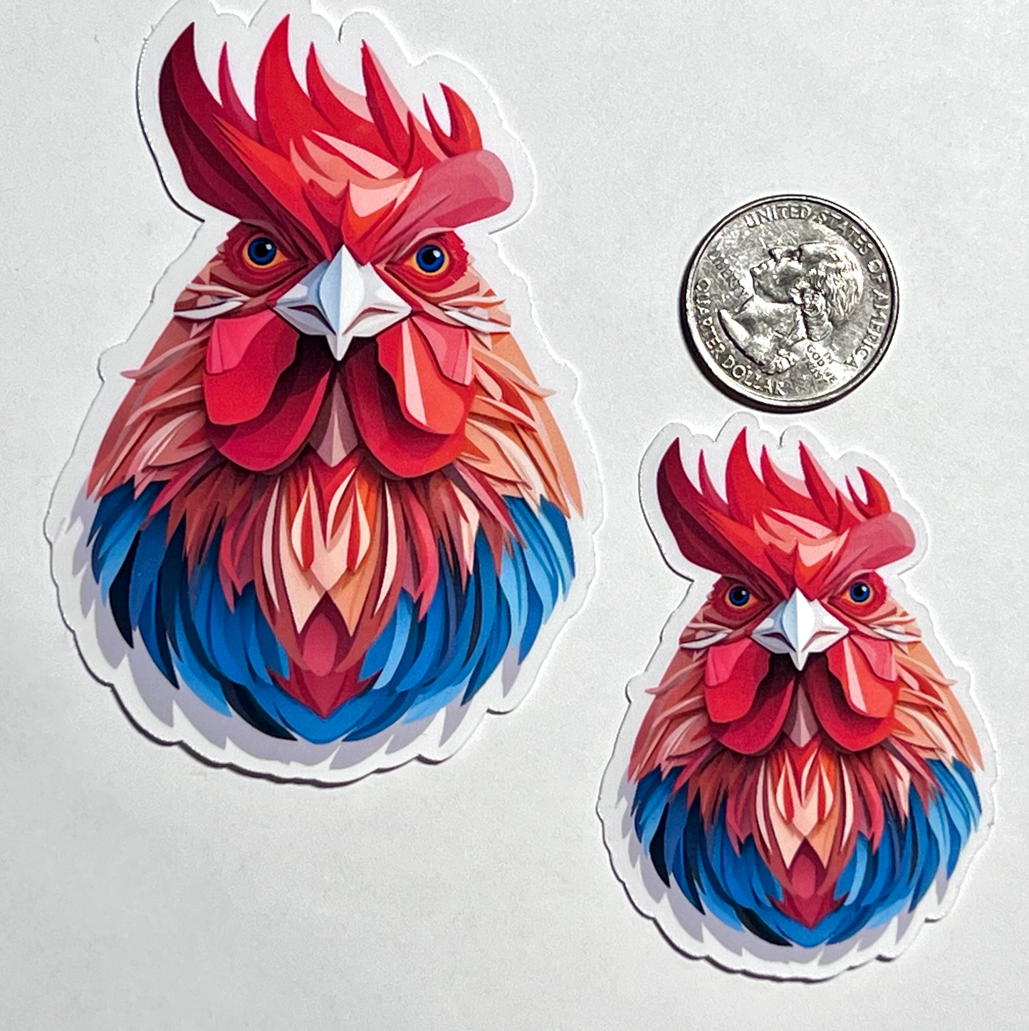 Rooster Sticker | Chicken Vinyl Sticker | Farmer Gift | Colorful Chicken Sticker