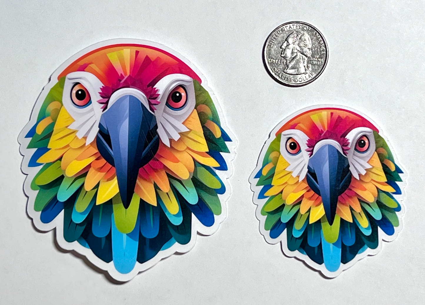 Parrot Sticker | Parrot Head Vinyl Sticker | Tropical Bird