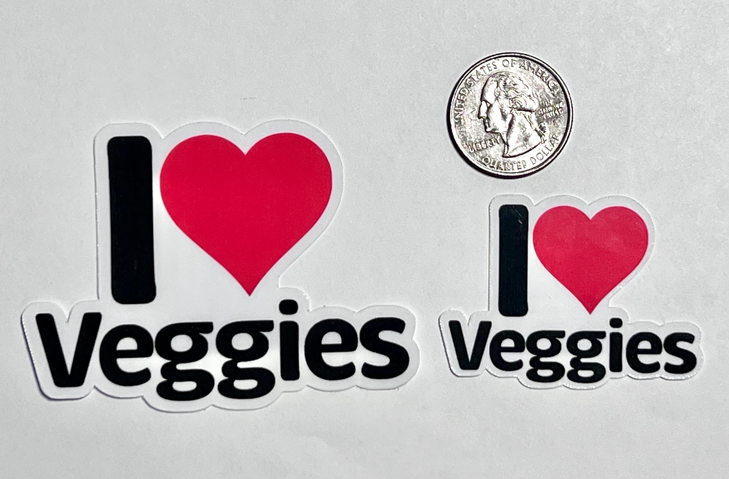 I Love Veggies Sticker | I Heart Veggies Vinyl Sticker | Vegan Vegetarians | Vegetables for Kids