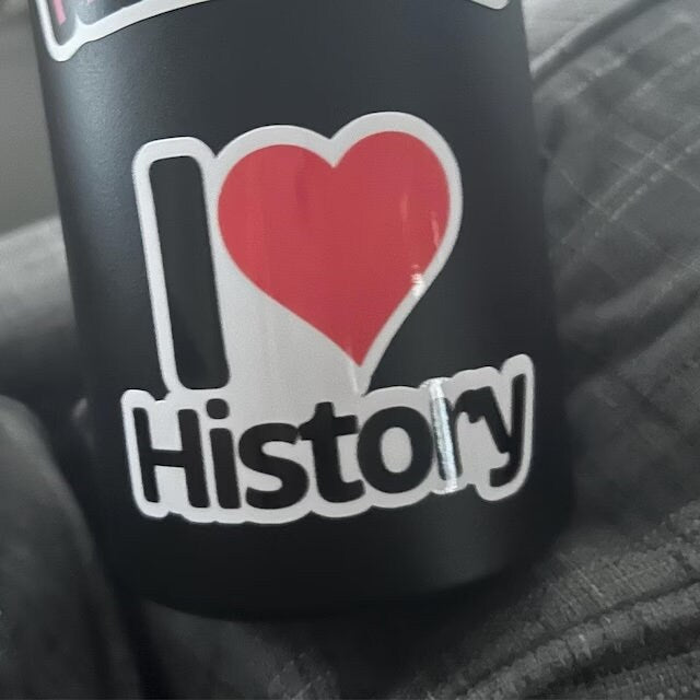 I love History Sticker | I Heart History Vinyl Sticker | Historian